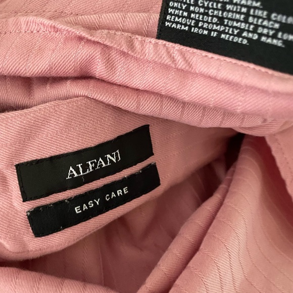 Alfani salmon colored button down shirt size Medium EC - Picture 6 of 8